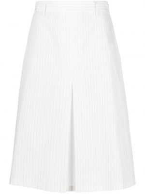 Pruhované midi sukně Mm6 Maison Margiela bílé