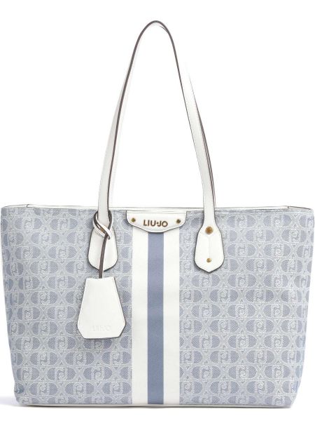 Хлопковая сумка шоппер Liu Jo синяя