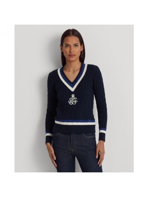 Jersey con bordado de algodón de tela jersey Lauren Ralph Lauren azul