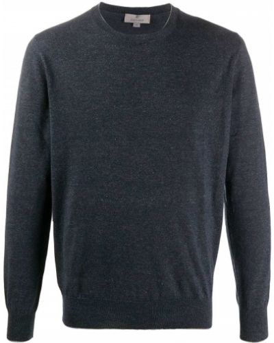 Jersey de tela jersey de cuello redondo Canali gris