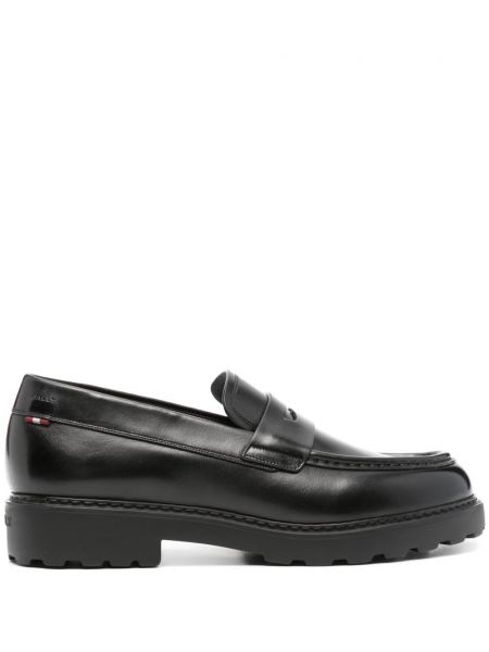 Læder loafers Bally sort