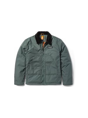 Бархатная куртка Timberland зеленая