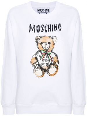 Bavlněná mikina Moschino bílá