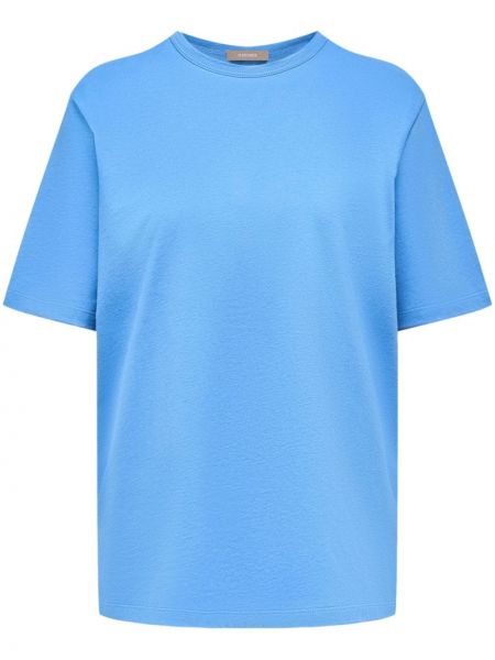 Kokvilnas t-krekls ar apaļu kakla izgriezumu 12 Storeez zils