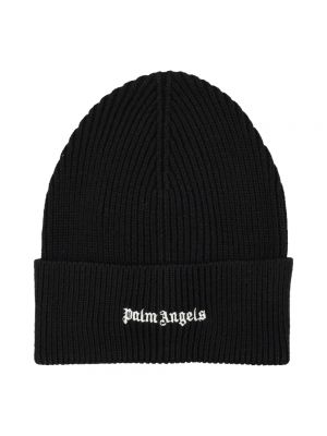 Haftowana czapka Palm Angels czarna