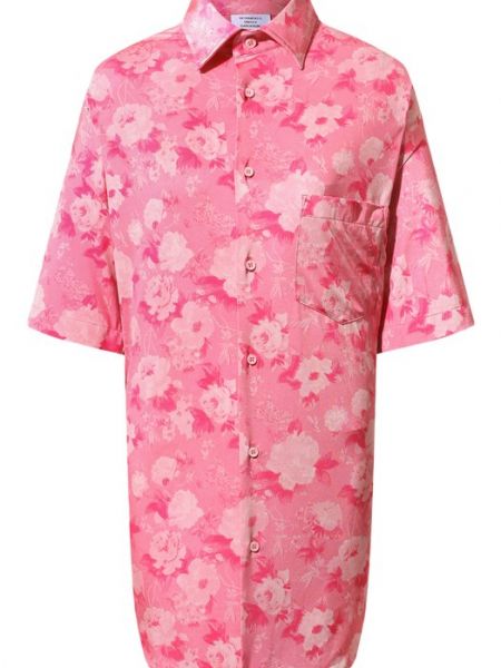 Рубашка из вискозы Vetements розовая