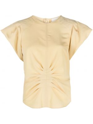 Bluse mit plisseefalten Isabel Marant gelb