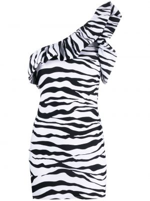 Zebra mintás koktélruha nyomtatás Amen