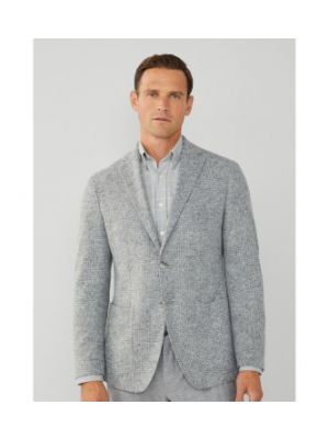Costume blazer en laine en tricot classique Hackett gris