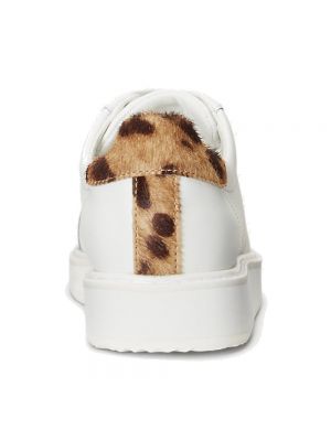Zapatillas con estampado leopardo Polo Ralph Lauren blanco