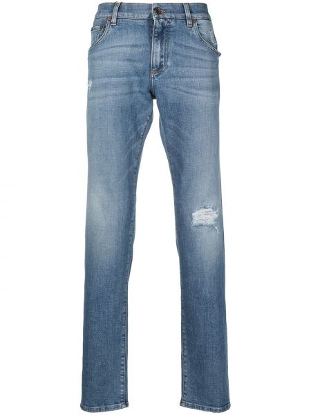 Bomull jeans med normal passform Dolce & Gabbana blå