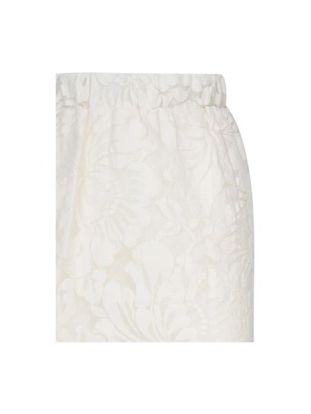 Długa spódnica w kwiatki Mariuccia Milano biała