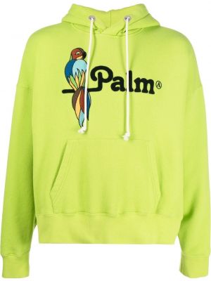 Kapučdžemperis ar izšuvumiem Palm Angels zaļš