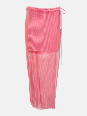 Midi sukně Rotate Birger Christensen růžové