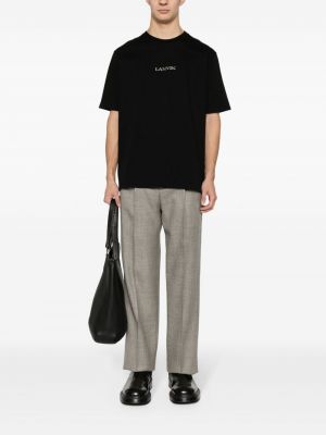 T-shirt brodé en coton Lanvin noir