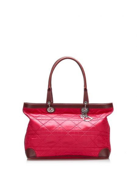 Shopper kabelka z nylonu Christian Dior Pre-owned červená