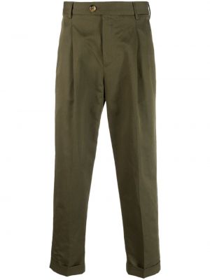 Pantaloni chino plissettati Pt Torino verde