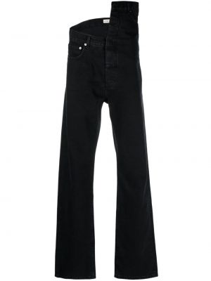Asymmetrische bootcut jeans aus baumwoll Y/project schwarz