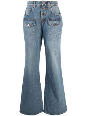 Jeans a vita alta Balmain blu