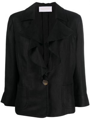 Ľanová bunda Valentino Pre-owned čierna