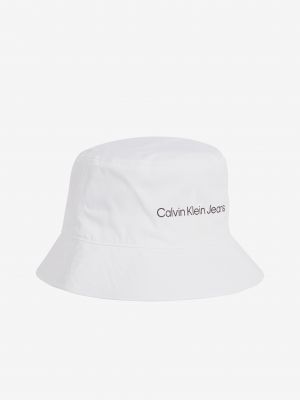 Klobouk Calvin Klein Jeans bílý
