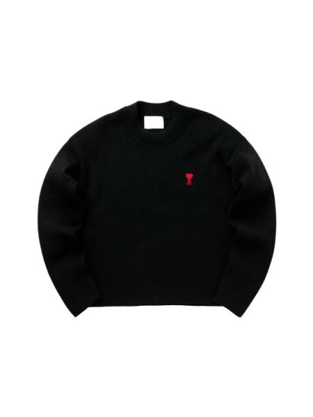 Sweter bawełniany Ami Paris czarny