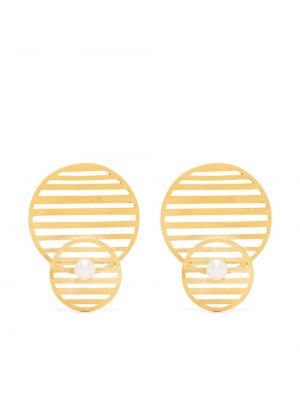 Boucles d'oreilles à motif géométrique à boucle Hsu Jewellery