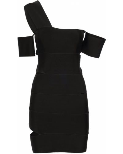 Pletené mini šaty Alexander Mcqueen černé