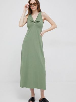 Pamučna midi haljina Deha zelena