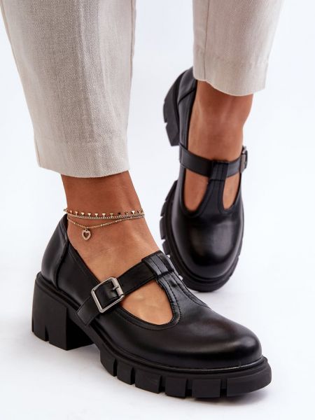 Pantofi din piele cu platformă Kesi negru