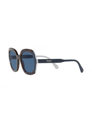 Okulary przeciwsłoneczne oversize Prada Eyewear brązowe