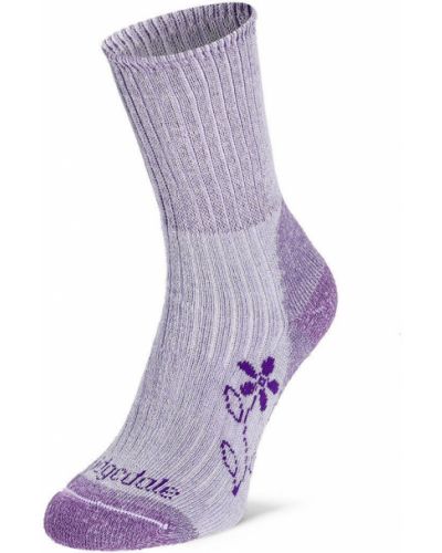 Чорапи от мерино вълна Bridgedale виолетово