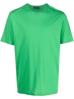 Bavlněné tričko s kulatým výstřihem Herno zelené
