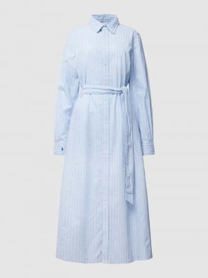 Lniana sukienka długa bawełniana w paski Polo Ralph Lauren