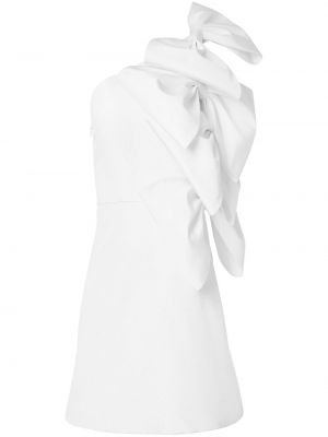Коктейлна рокля с панделка Carolina Herrera бяло