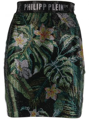Mini spódniczka z kryształkami Philipp Plein czarna