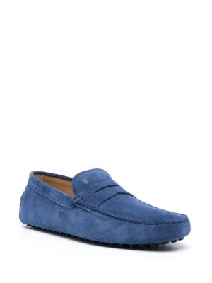 Loafers en cuir Tod's bleu