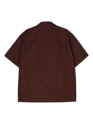 Medvilninė marškiniai Jil Sander ruda