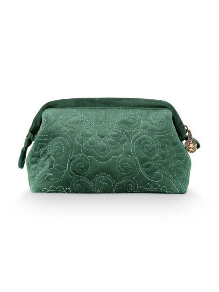 Kozmetička torbica od samta Pip Studio zelena