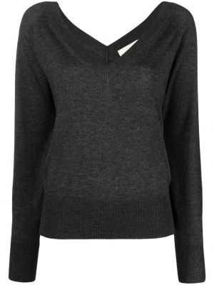Пуловер с v-образно деколте Isabel Marant сиво