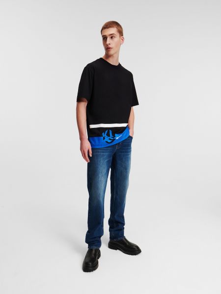 Egyenes szárú farmernadrág Karl Lagerfeld Jeans kék