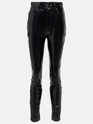 Pantalones rectos slim fit de tela jersey Dolce&gabbana negro