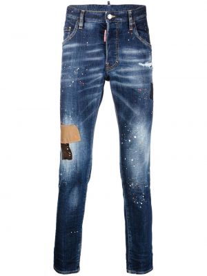 Skinny fit-jeans Dsquared2 blå