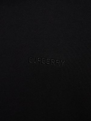 Jersey pamut kapucnis melegítő felső nyomtatás Burberry fekete