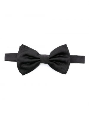 Hedvábná saténová kravata s mašlí Dolce & Gabbana černá