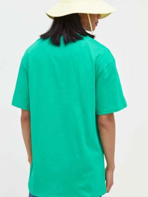 Bavlněné tričko s aplikacemi Karl Kani zelené