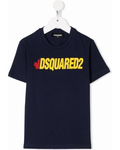 Trykt bomull t-skjorte for jenter Dsquared2 Kids blå