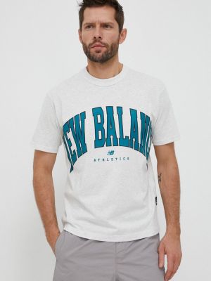 Tricou din bumbac New Balance gri
