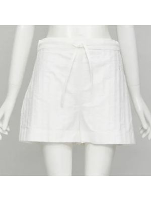 Pantalones cortos de algodón Jil Sander Pre-owned blanco