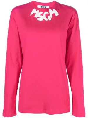 Trykt t-skjorte Msgm rosa